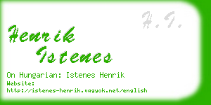 henrik istenes business card